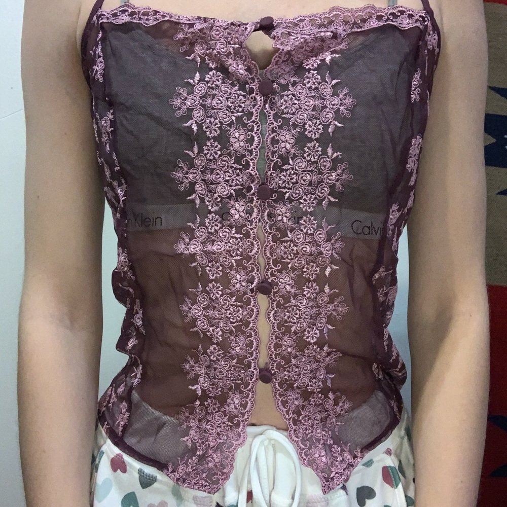 Purple lace lingerie/camisole